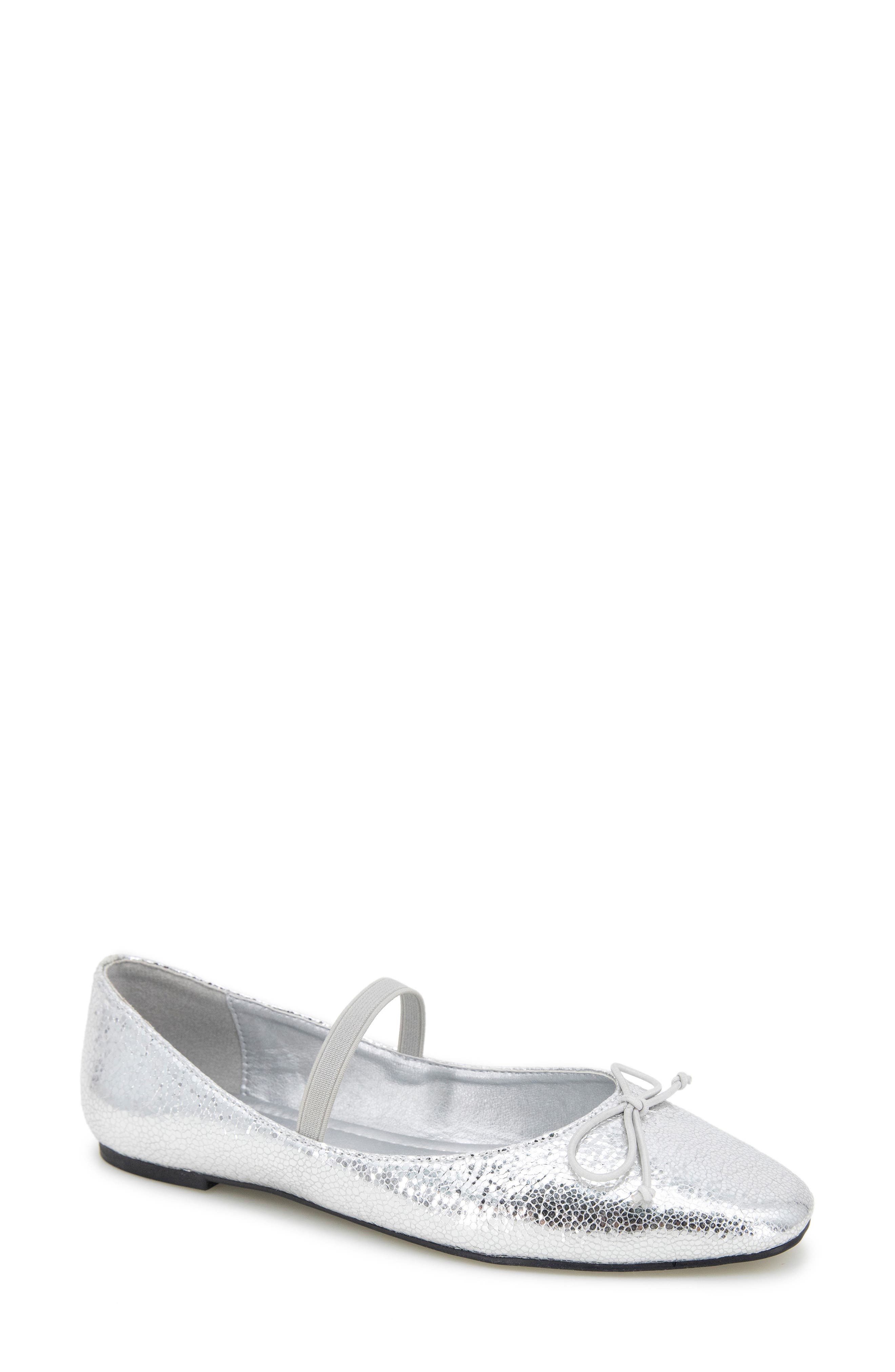Kenneth Cole New York Myra Ballet Flat, Main, color, Silver Metallic