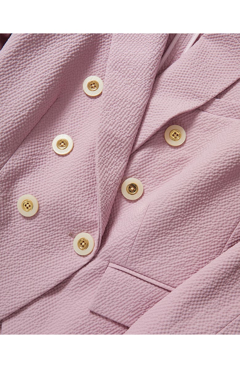 Veronica Beard Miller Textured Stretch Cotton Dickey Jacket, Alternate, color, Pale Orchid Haze