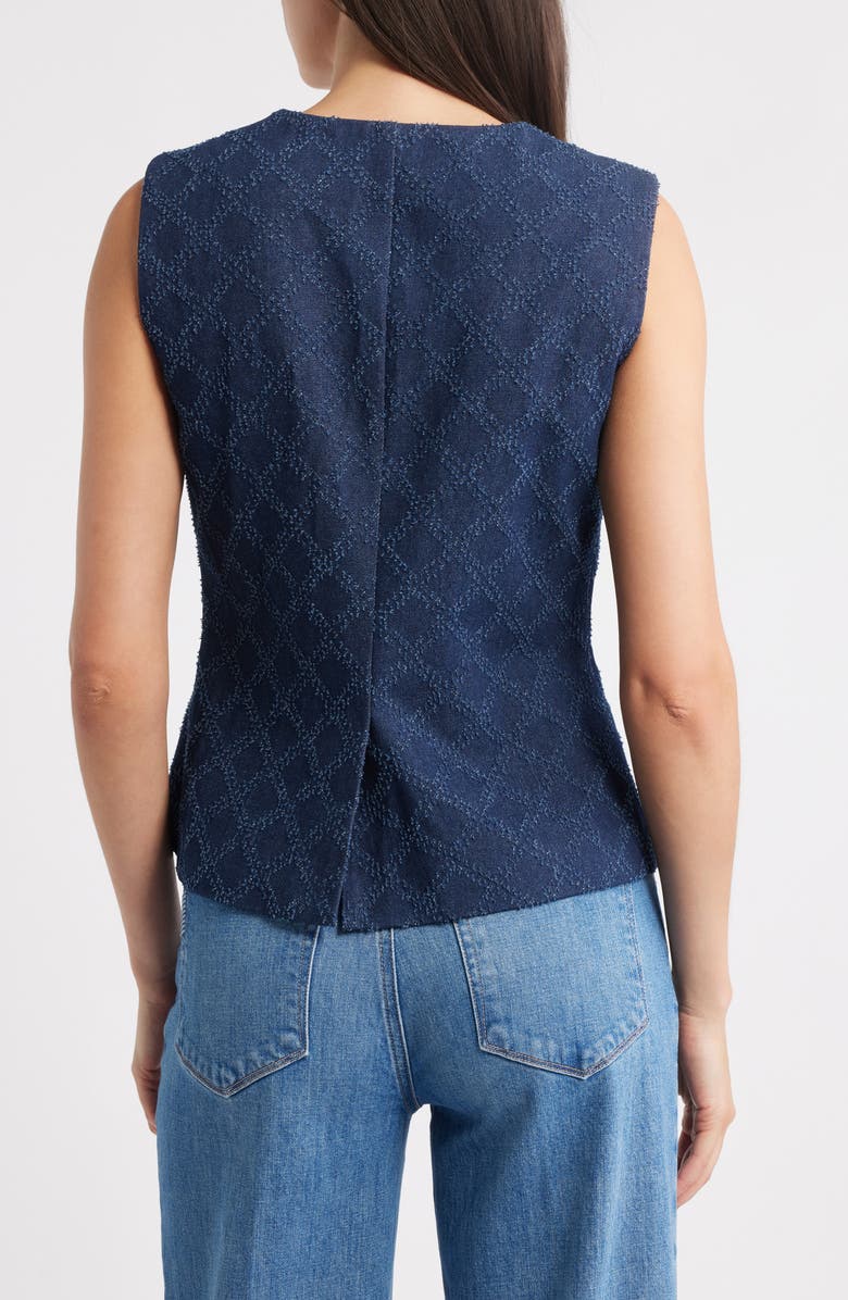ZOE AND CLAIRE Jacquard Denim Vest, Alternate, color, 