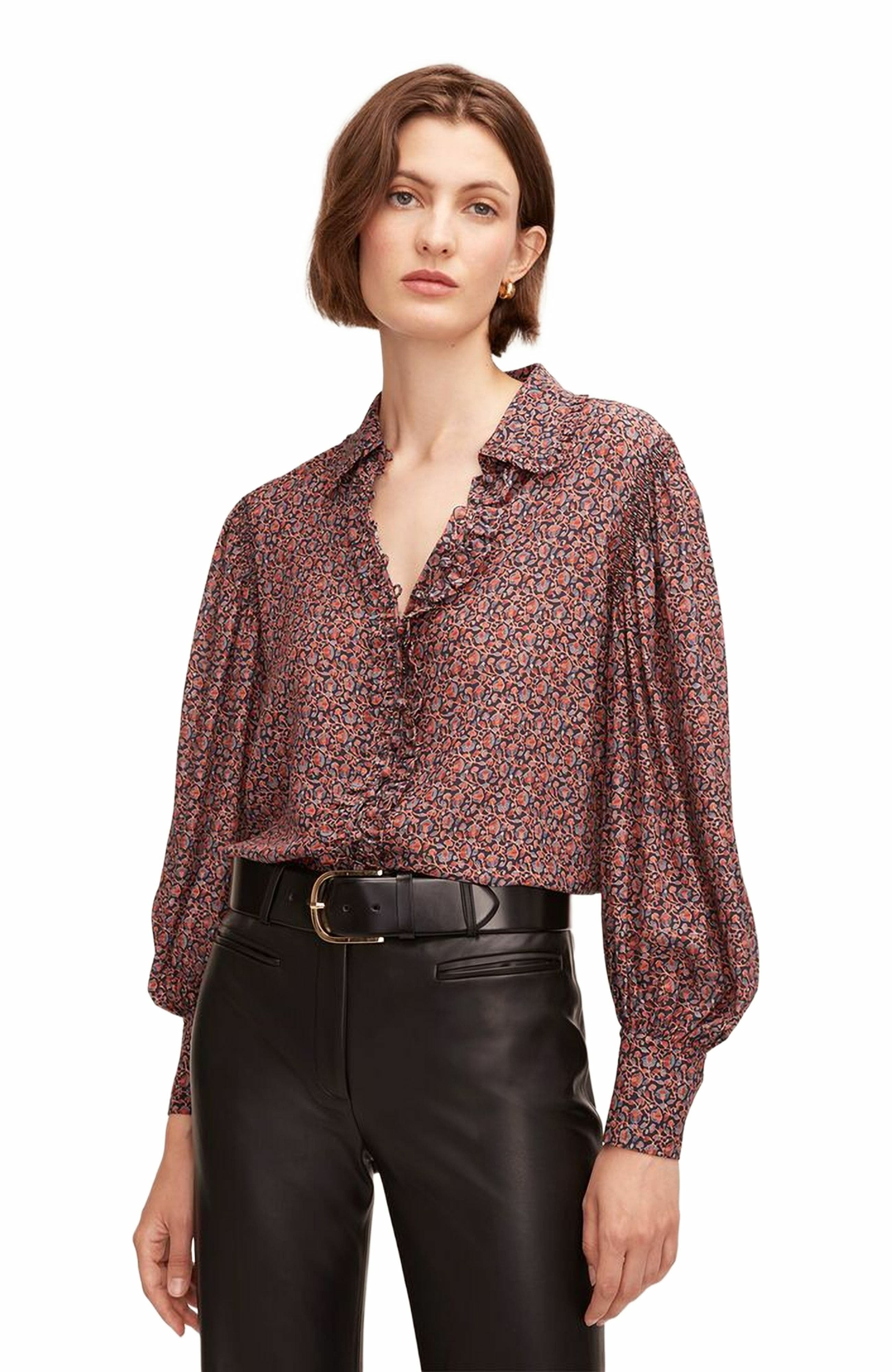 rebecca taylor silk ruffle top