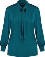 City Chic Chana Charmeuse Bow Blouse