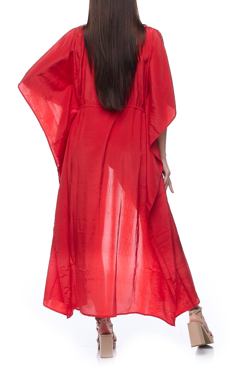 RANEES Embellished Longline Duster, Alternate, color, Red