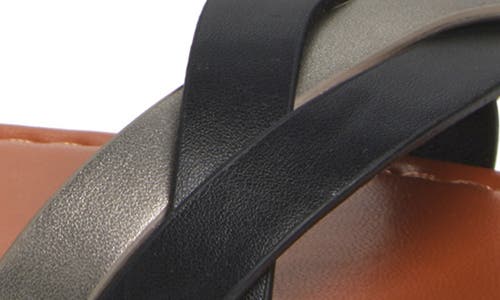 Extreme By Eddie Marc Kids' Metallic Strap Sandal In Black