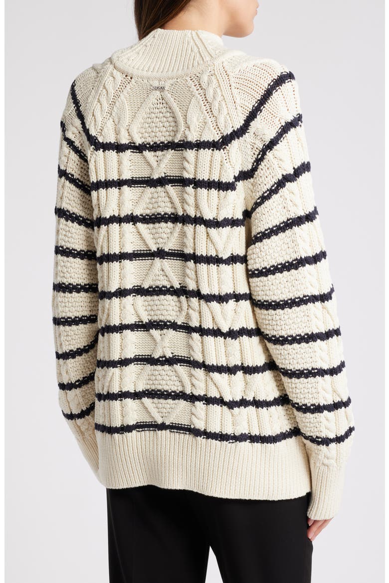 Fodela Cable Cotton & Virgin Wool Sweater, Alternate, color, OPEN MISC