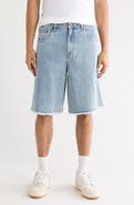 HONOR THE GIFT Fray Hem Denim Bermuda Shorts