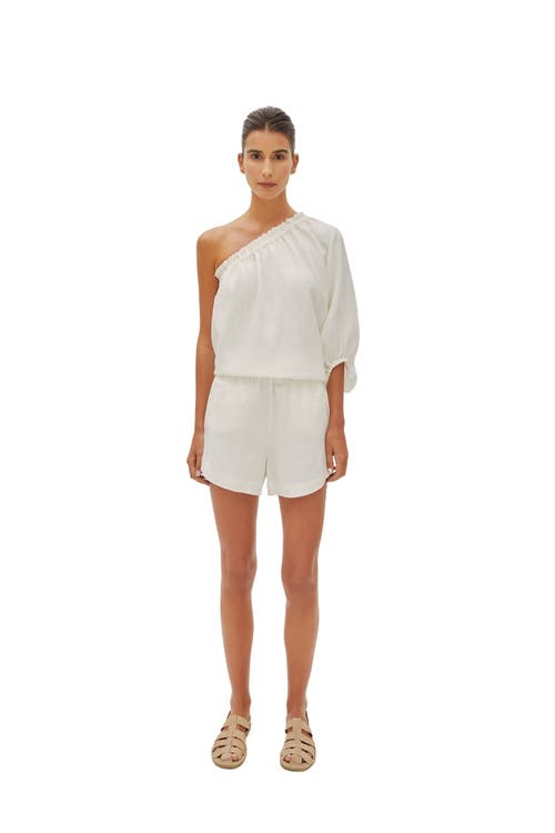 Labeca London Capri Linen Shorts in Ecru  product