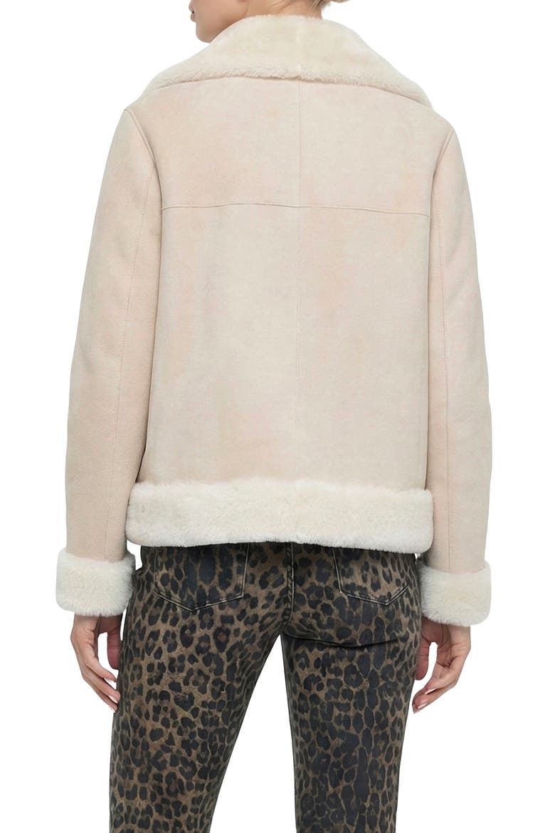 Merino Genuine Shearling Zip Jacket, Alternate, color, BEIGE