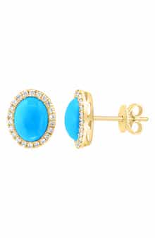 EFFY Turquoise & Diamond Earrings