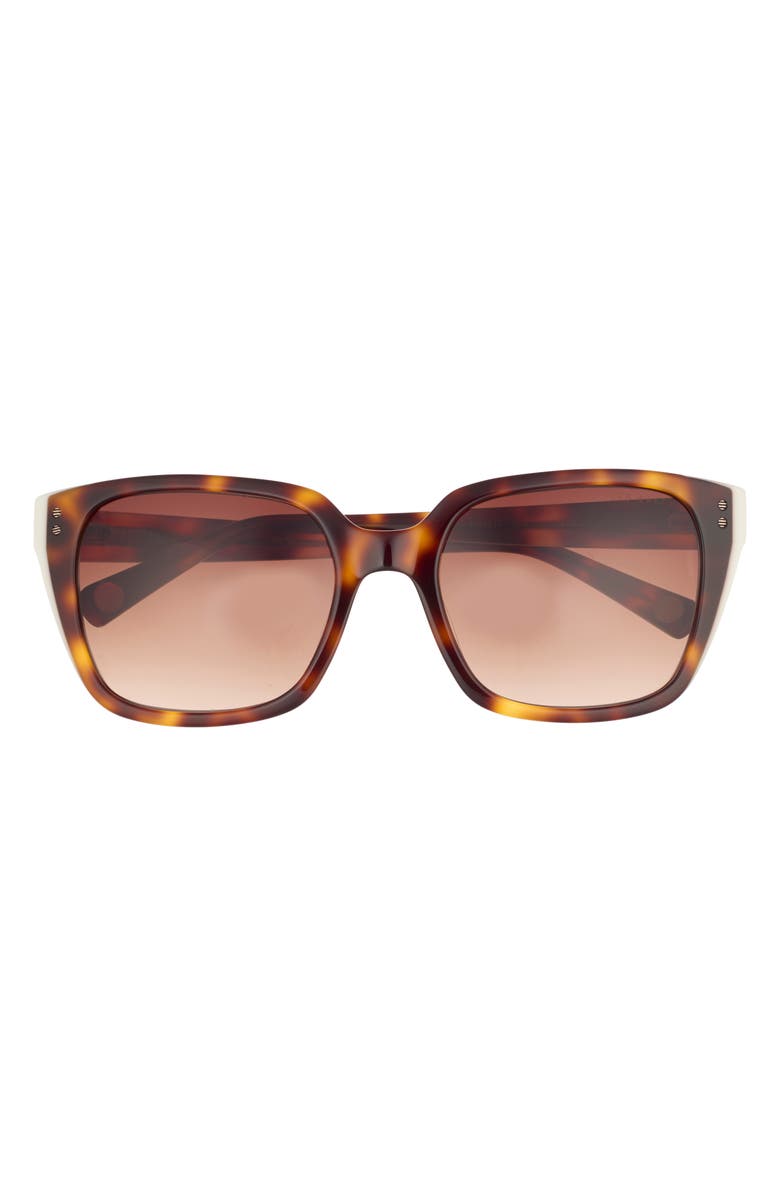 Ted Baker 54mm Gradient Square Sunglasses, Main, color, Tortoise