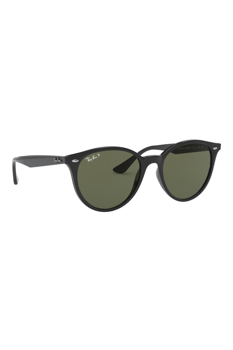 53mm Polarized Phantos Sunglasses, Alternate, color, BLACK / GREEN