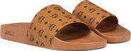 MCM Monogram Print Rubber Slides