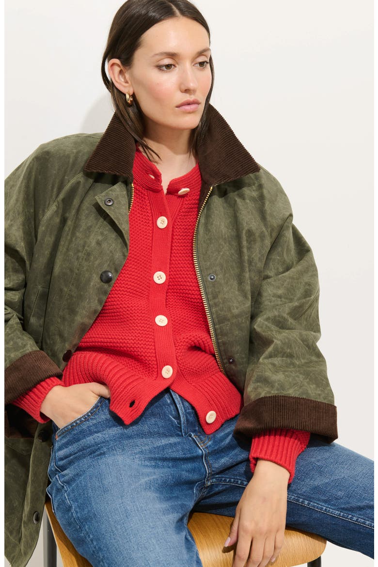 Madison Waxed Cotton Jacket, Alternate, color, OLIVE
