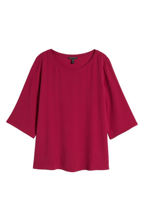 Eileen Fisher Ballet Neck Silk Top In Rhapsody