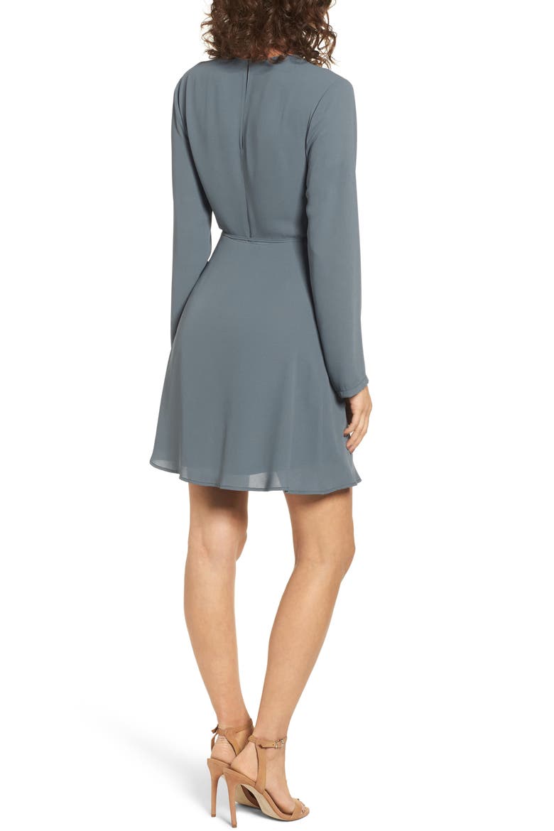 Elly Wrap Dress, Alternate, color, STORMY WEATHER