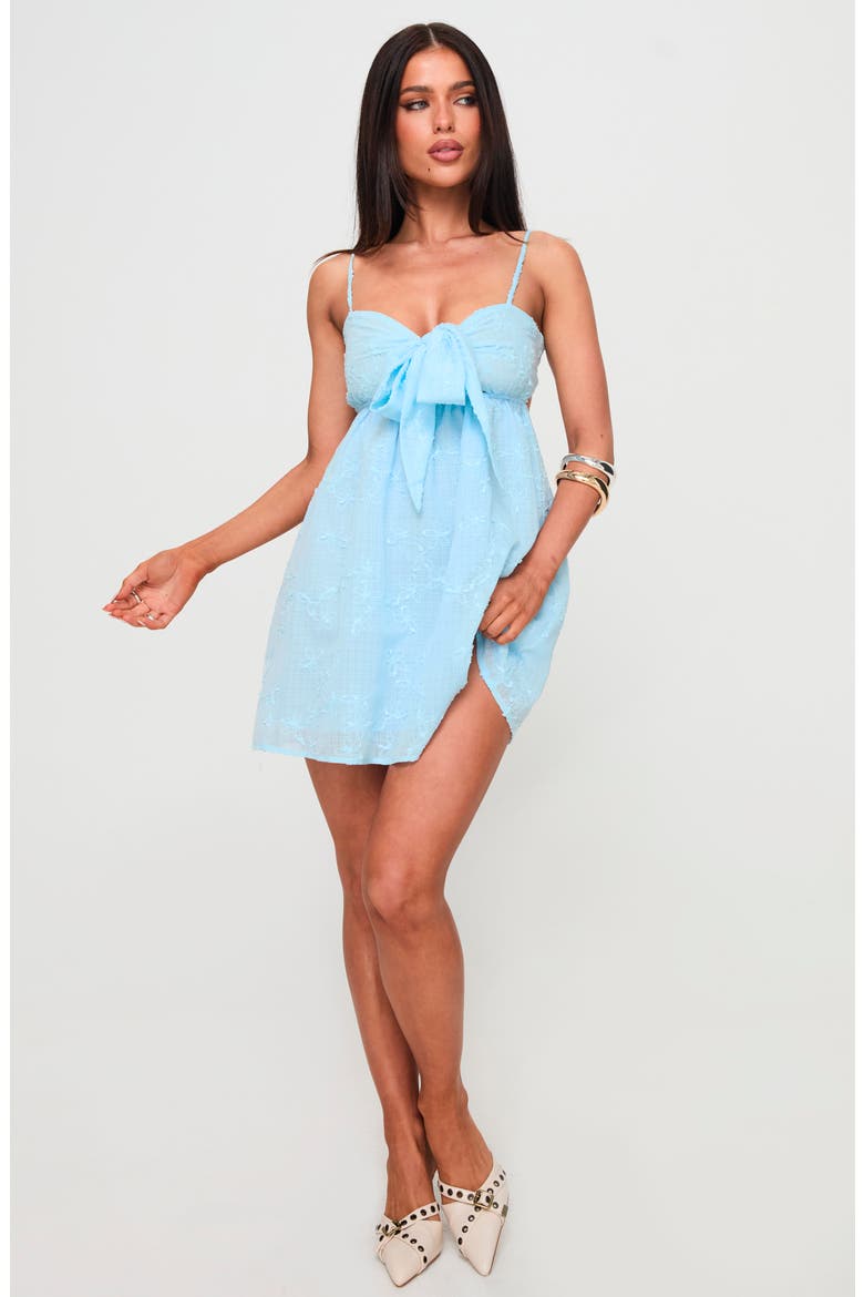 Granno Tie Front Minidress, Alternate, color, BLUE