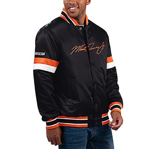 Men's Starter  Black Martin Truex Jr Home Game Full-Snap Varsity Jacket