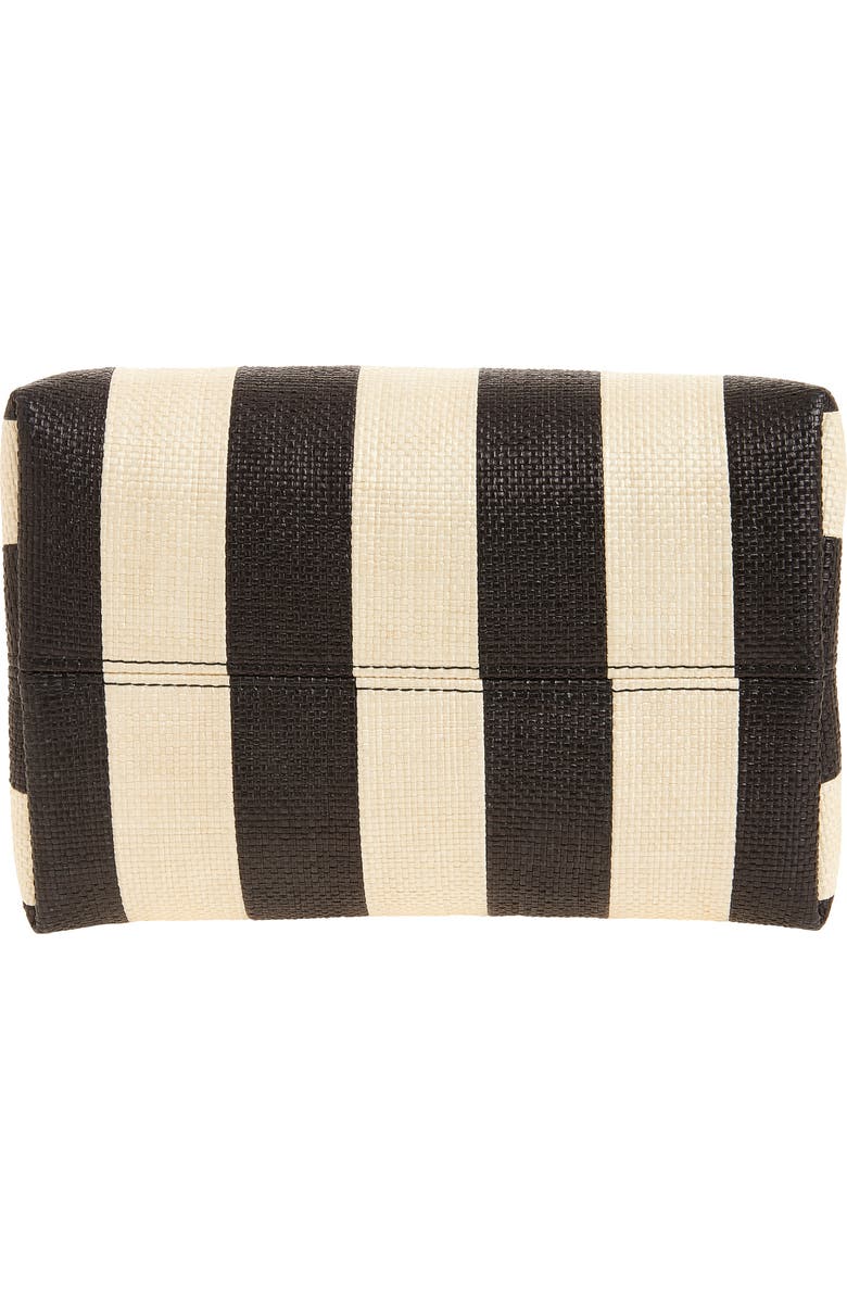 Jacquemus Le Berlingot Stripe Frame Shoulder Bag, Alternate, color, Natural / Black 1Fy