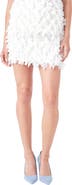 English Factory Ribbon Texture Miniskirt