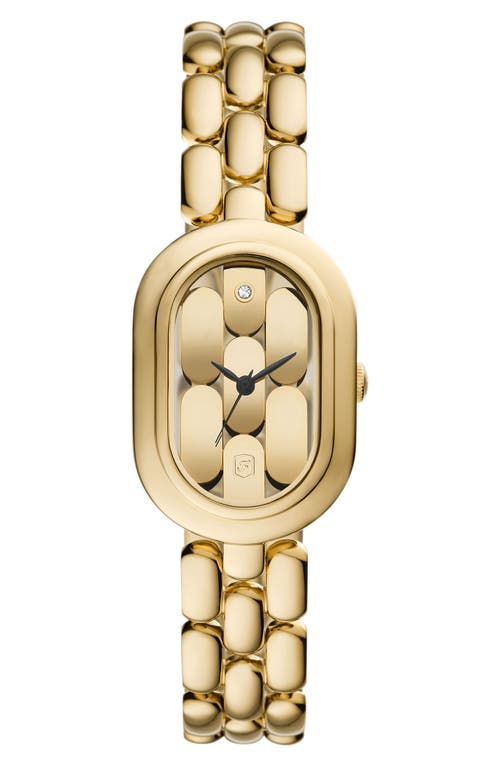 Fossil Women's Sloan Three-hand Gold-tone Stainless Steel Watch, 24mm In Gold
