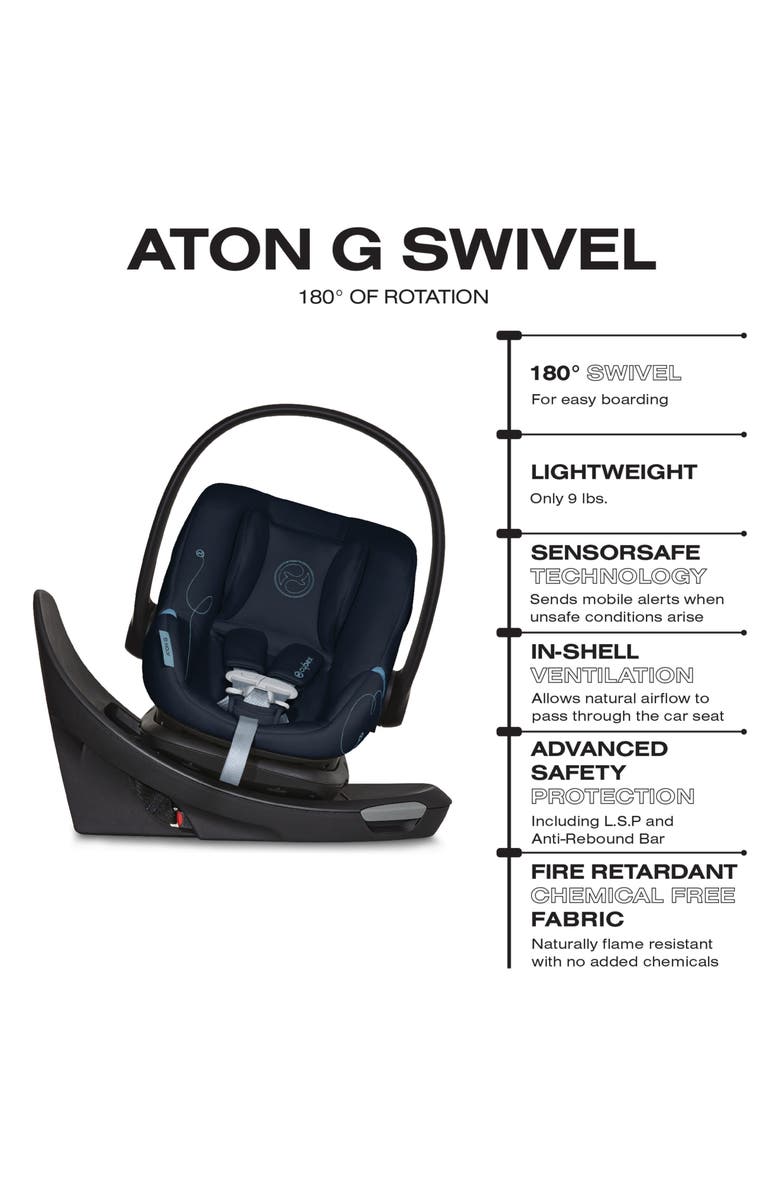 CYBEX Gazelle S 2 Stroller, Aton G Lux Infant Car Seat & Gazelle S 2 Cot Travel System, Alternate, color, Ocean Blue