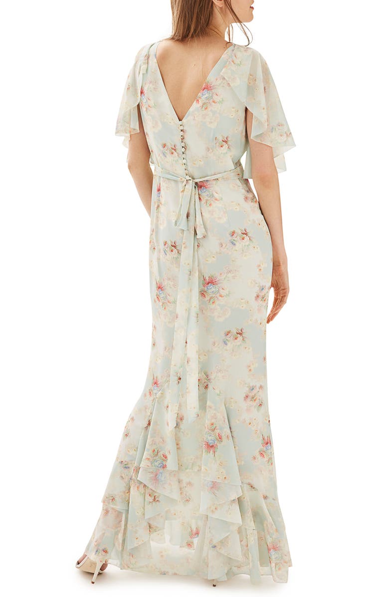 Topshop Bride Cascade Gown, Main, color,