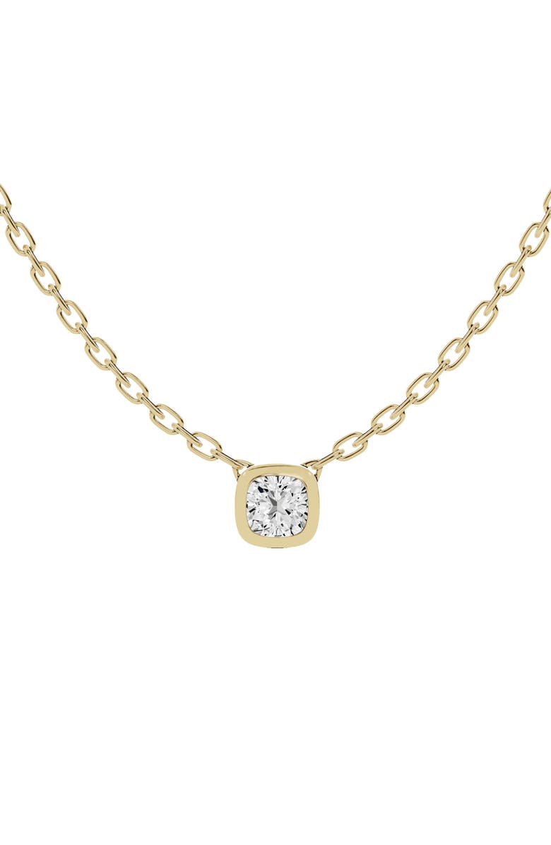 Jennifer Fisher 18K Gold Cushion Lab Created Diamond Pendant Necklace, Main, color, D0.5ct - 18K Yellow Gold