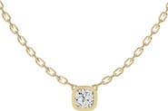 Jennifer Fisher 18K Gold Cushion Lab Created Diamond Pendant Necklace