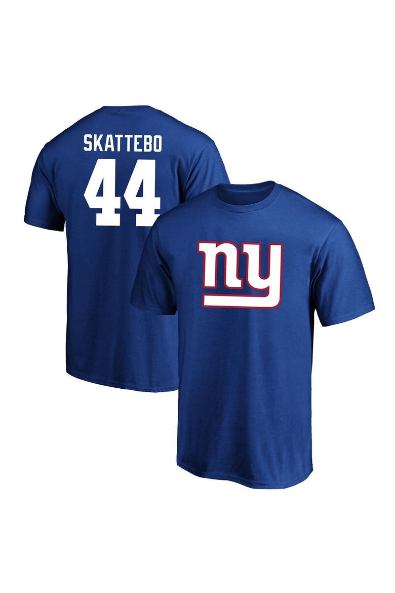 Men's Fanatics Cam Skattebo Royal New York Giants Big & Tall Name & Number T-Shirt, Main, color, Royal