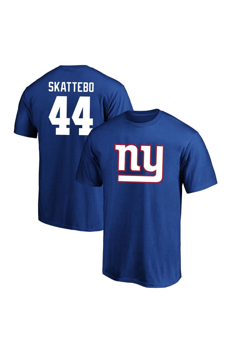 FANATICS Men's Fanatics Cam Skattebo Royal New York Giants Big & Tall Name & Number T-Shirt, Main, color, Royal