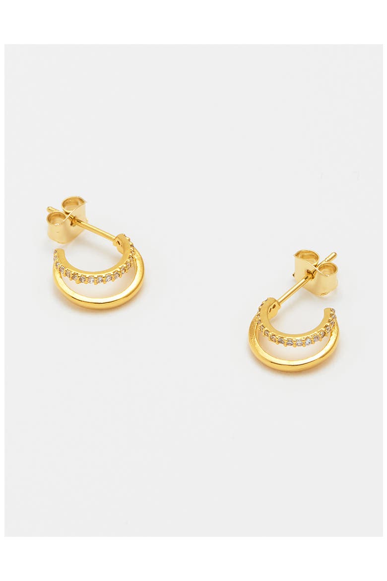 Double Illusion Hoop Earrings, Alternate, color, GOLD PLATED