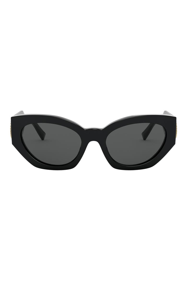 54mm Cat Eye Sunglasses, Main, color, BLACK