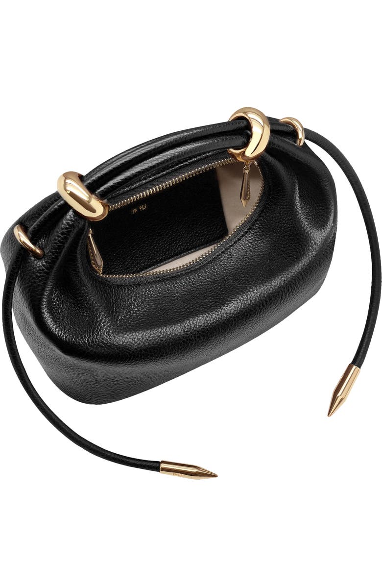 JW PEI Ellie Metal Ring Clutch, Alternate, color, Black