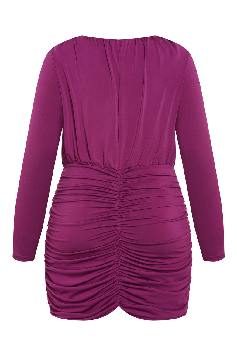 Jolene Ruched Dress, Alternate, color, PURPLE
