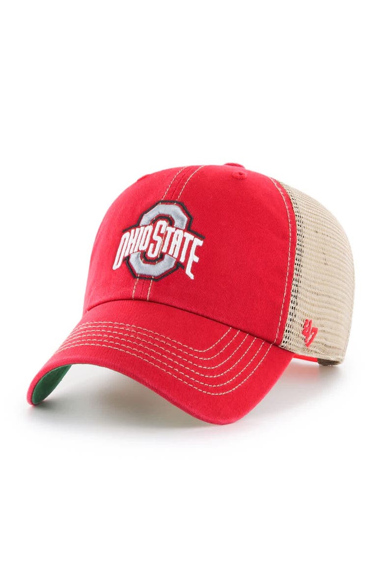 '47 Men's '47  Red Ohio State Buckeyes Trawler Clean Up Adjustable Hat, Main, color, 