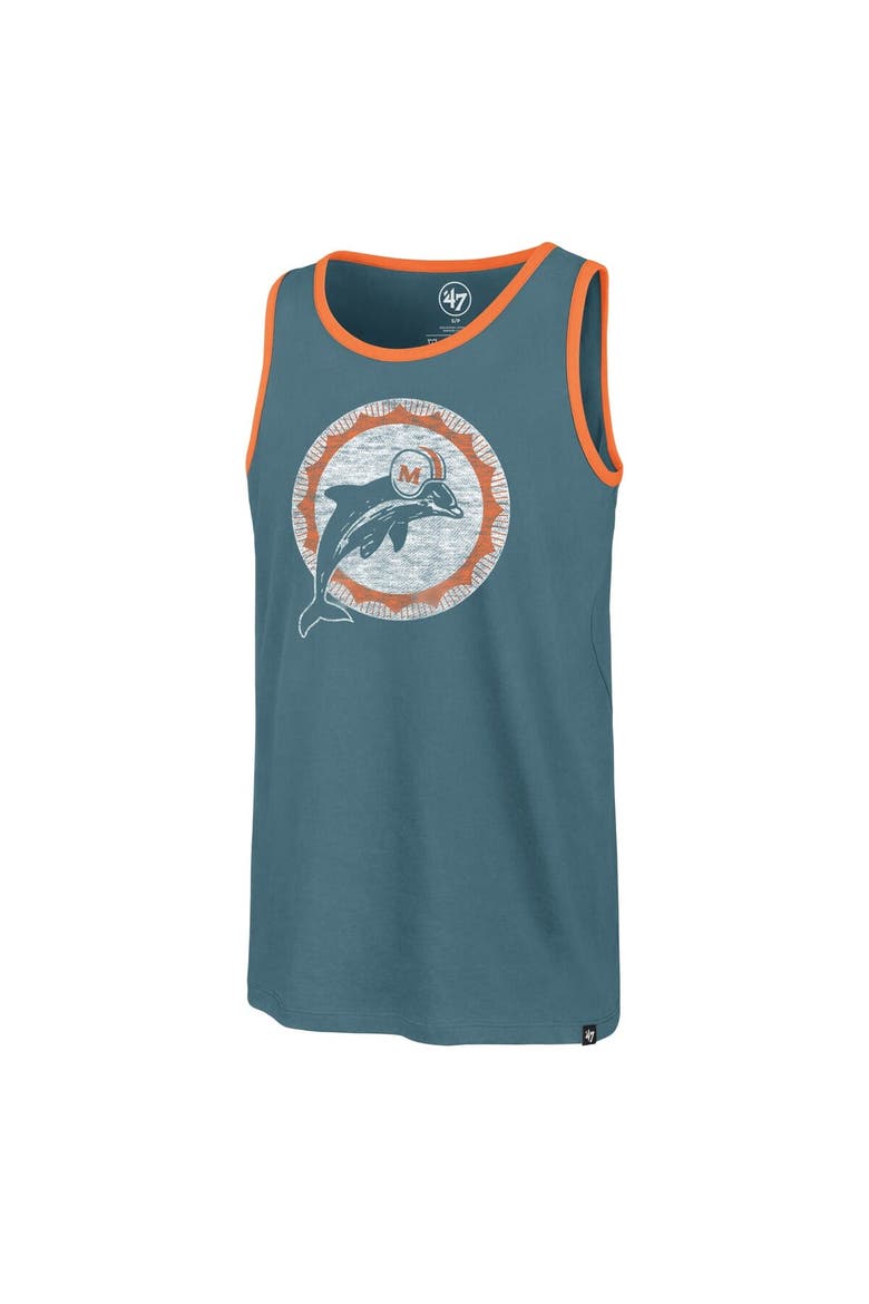 Men's '47  Aqua Miami Dolphins Premier Franklin Tank Top, Alternate, color, Aqua