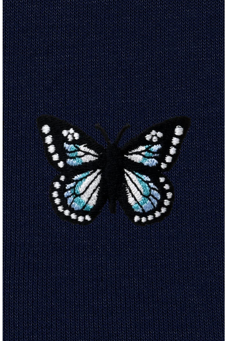 Womens Butterfly Jogger Sweatshort, Alternate, color, Navy Blue