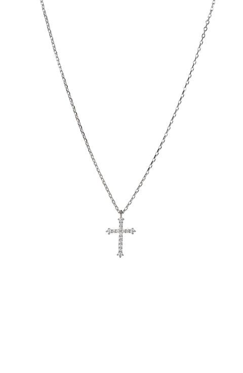 14k Gold Plated Lisette Crystal Cross Necklace Holiday Gift Guide