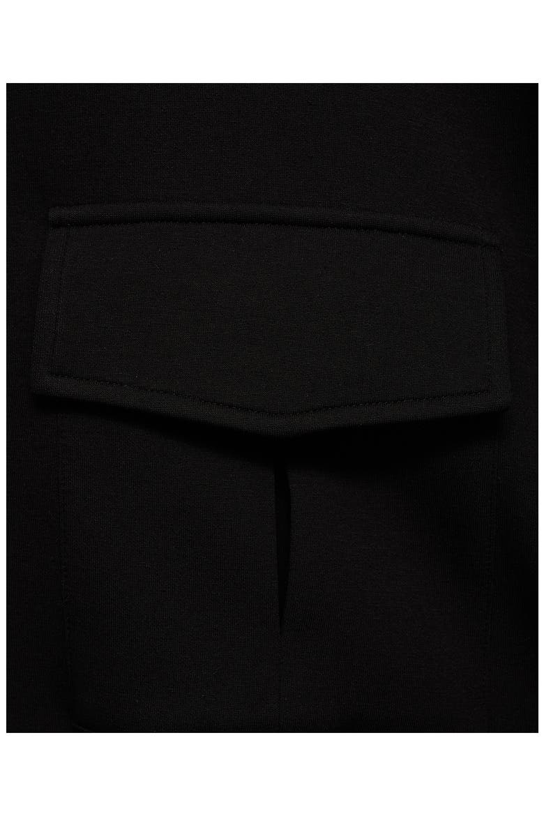 Short Sleeve Adjustable Waist Jacket, Alternate, color, BLACK