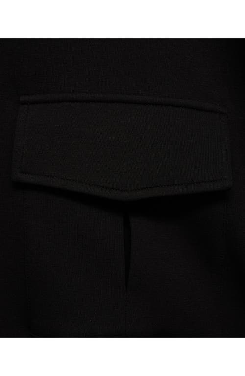 Mango Short Sleeve Adjustable Waist Jacket In Black