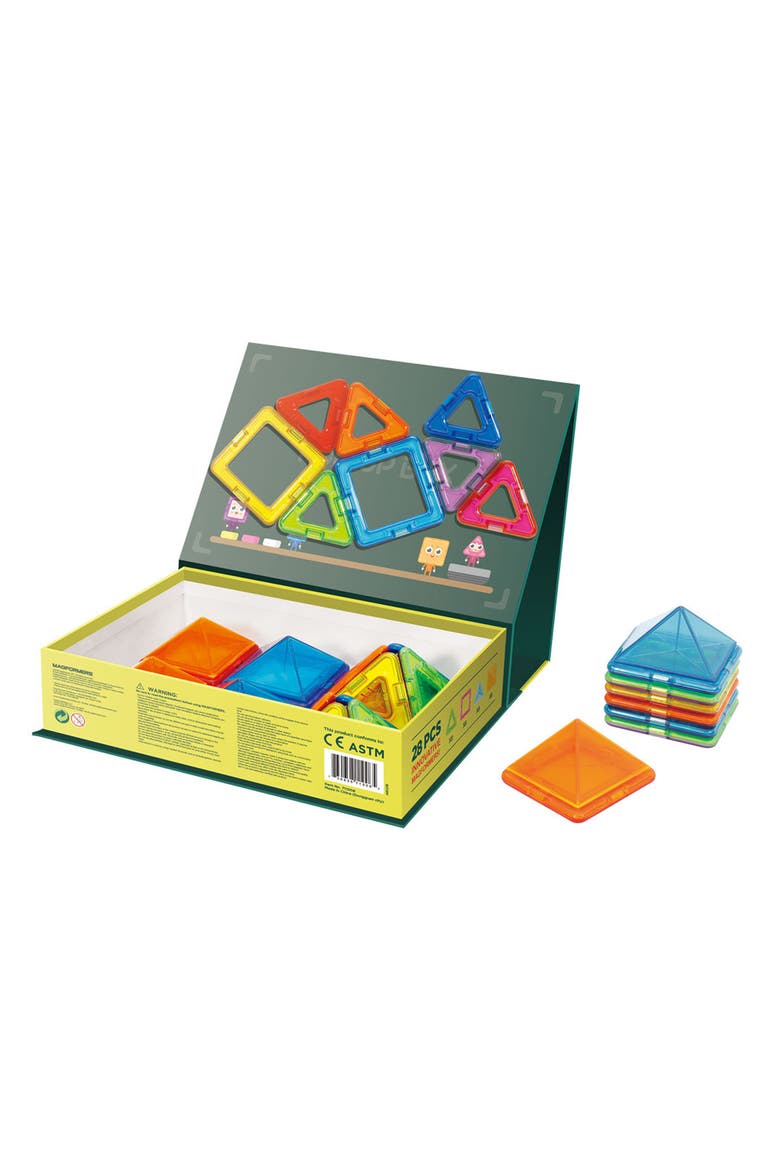 Pop-Up Box 28-Piece Magnetic 3D Construction Set, Main, color, MULTI