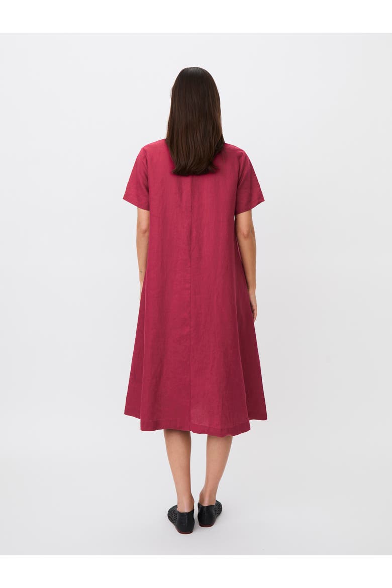 Manipani Linen Tunic Dress, Alternate, color, Beet Red