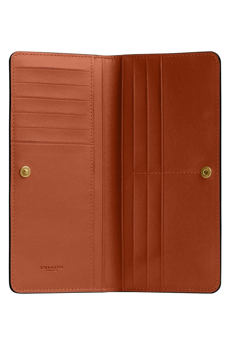 Refined Calf Leather Bifold Wallet, Alternate, color, AMBER BROWN