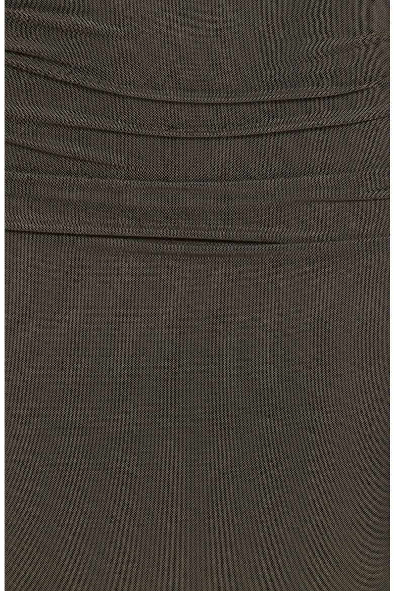 Abbie Ruched One-Shoulder Maxi Dress, Alternate, color, OLIVE