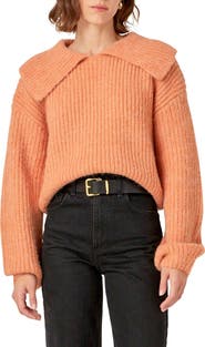 English Factory Collar Chunky Sweater