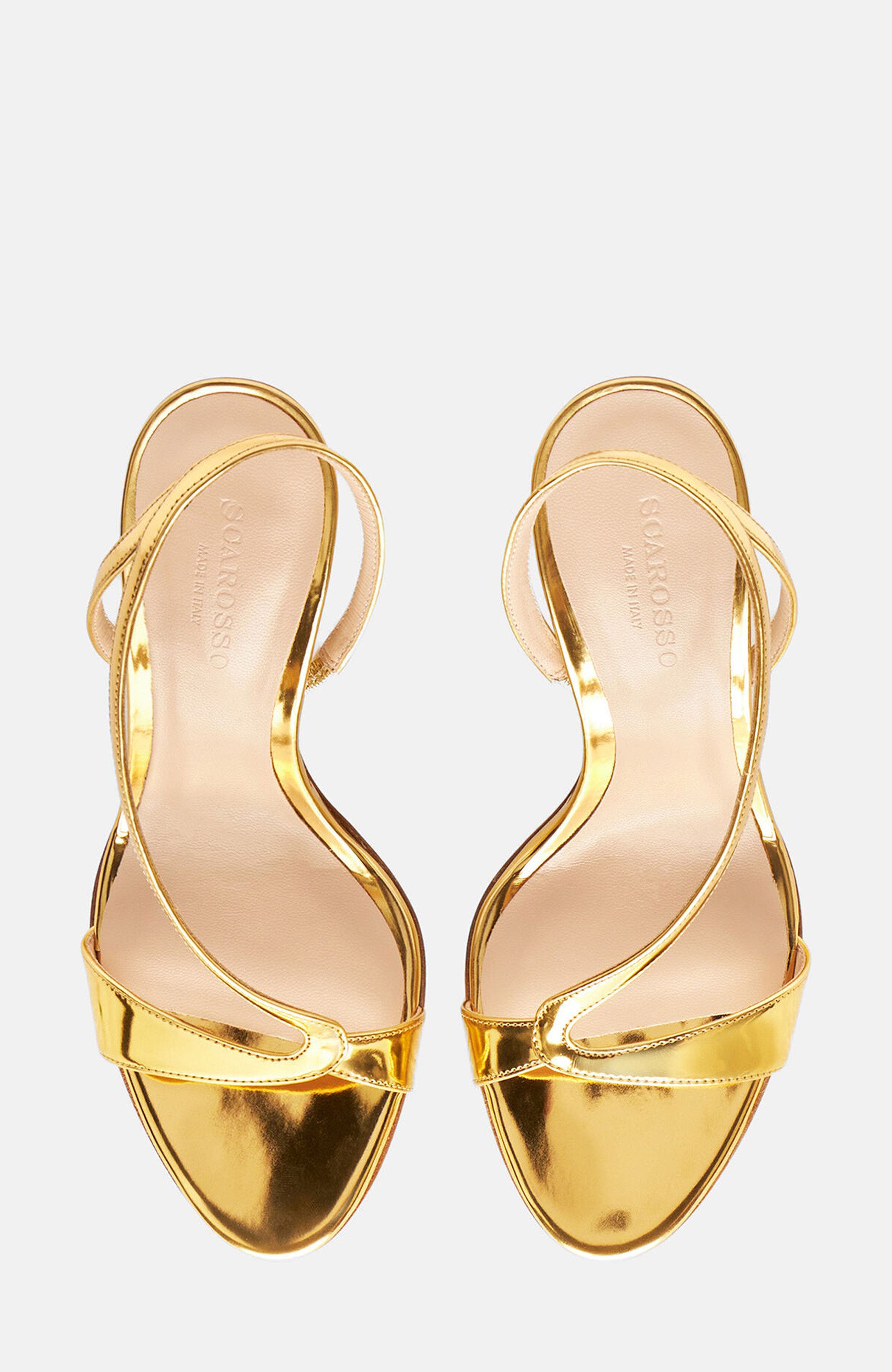 Paula Sandals, Alternate, color, Gold - Metal