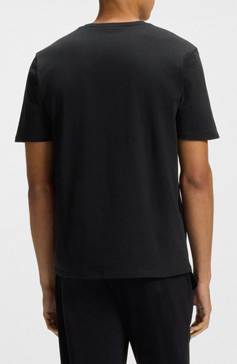 BOSS Unique Stretch Cotton Pajama T-Shirt, Alternate, color, Black