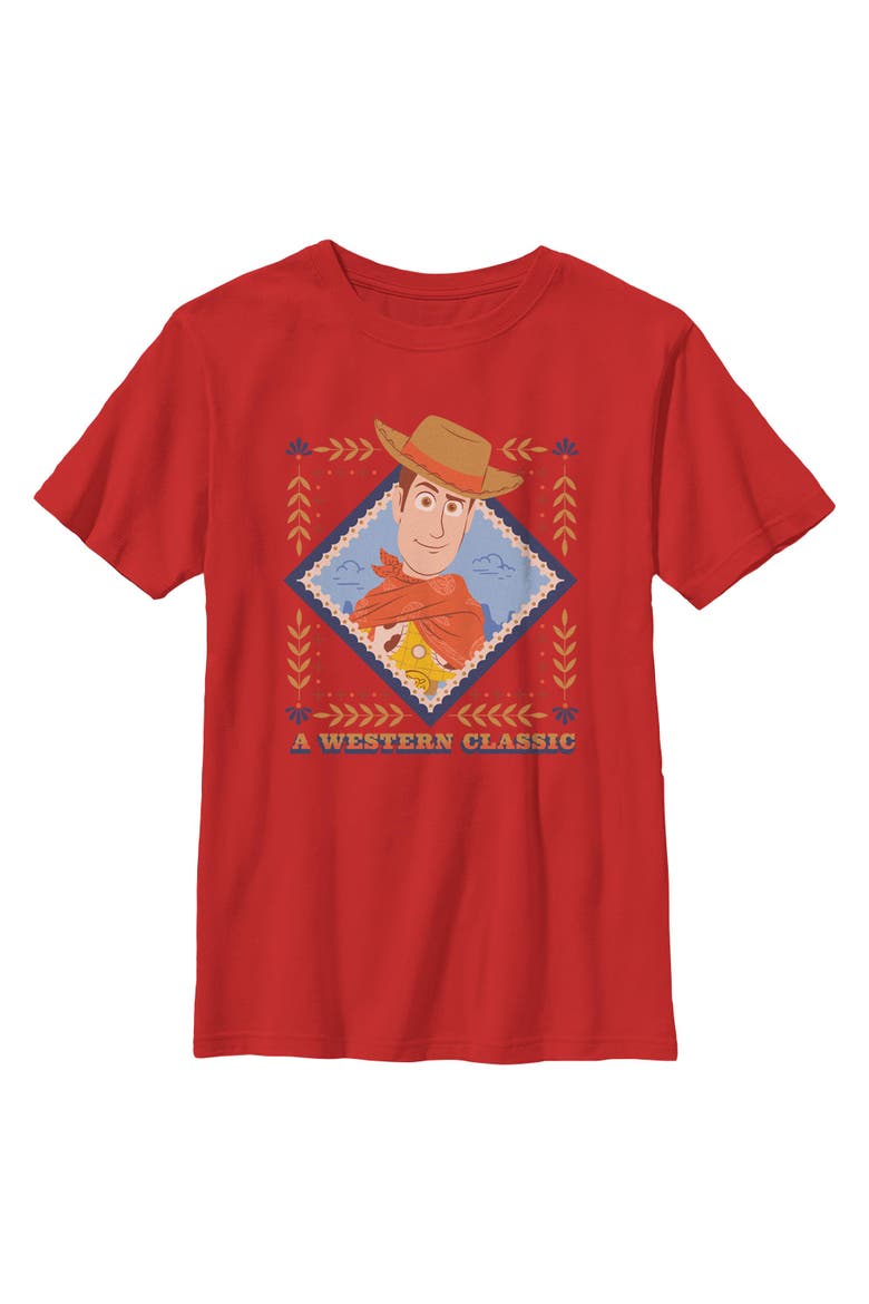 Boy's Toy Story 5 Woody Western Classic  Graphic T-Shirt, Main, color, Red
