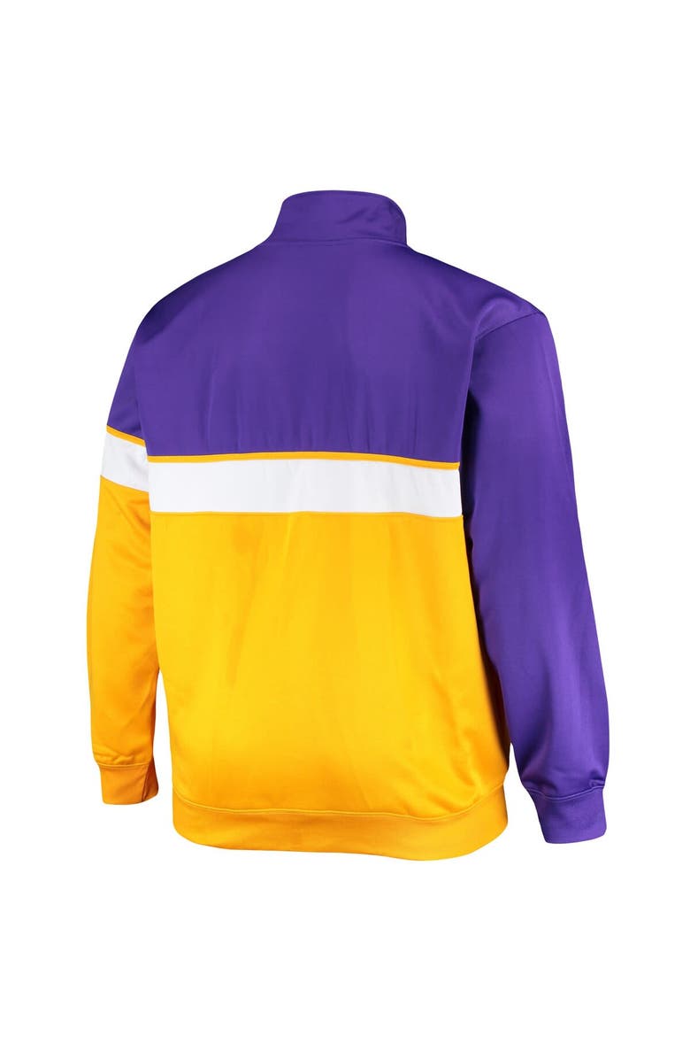 PROFILE Men's Purple/Gold Los Angeles Lakers Big & Tall Pieced Body Full-Zip Track Jacket, Alternate, color, 