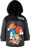 SEGA Sonic the Hedgehog Fleece Quarter-Zip Hooded Sweatshirt