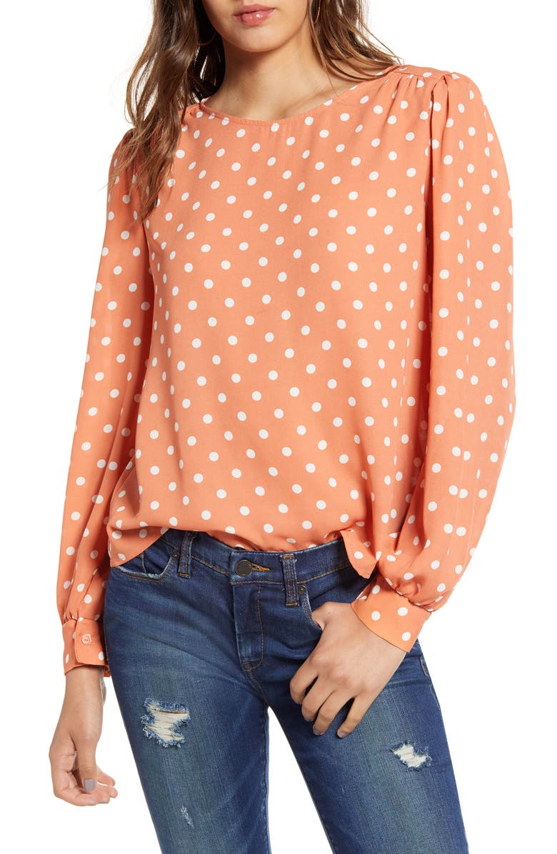 All in Favor Print Blouse, Main, color, 